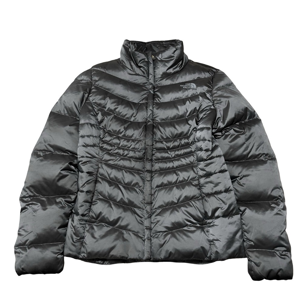 The North Face Women's 550 Puffer Jacket Full Zip Gray Size Medium 19 x 24